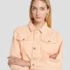 7 For All Mankind Cropped Trucker Jacket In Prairie Sunset