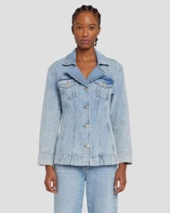 7 For All Mankind MANKIND Tailored Trucker Jacket In Ode To