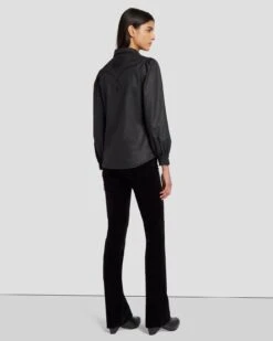 7 For All Mankind Coated Western Shirt In Rabbit Hole -7 For All Mankind Shop 7U997C48 RBD 4
