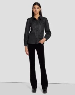 7 For All Mankind Coated Western Shirt In Rabbit Hole -7 For All Mankind Shop 7U997C48 RBD 6