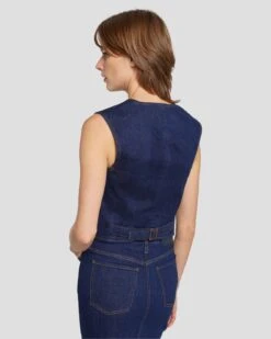 7 For All Mankind Tailored Denim Vest In Magnolia -7 For All Mankind Shop 7U998767 MAG 5