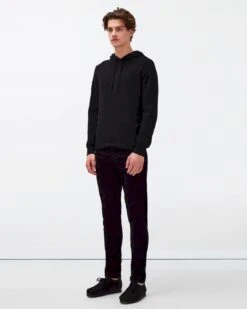 7 For All Mankind Slimmy Tapered Corduroy In Black