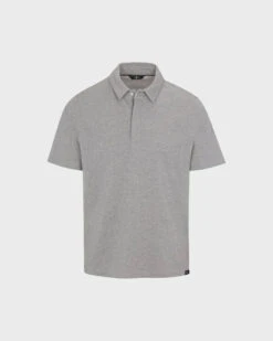 7 For All Mankind Pique Knit Polo In Heather Grey -7 For All Mankind Shop 7m267340 hgr 1