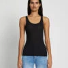 7 For All Mankind Basic Scoop Tank In Jet Set -7 For All Mankind Shop 7n308c43 jet 1 edit
