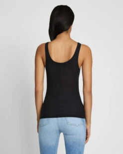 7 For All Mankind Basic Scoop Tank In Jet Set -7 For All Mankind Shop 7n308c43 jet 4 edit
