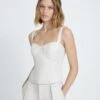 7 For All Mankind Faux Leather Bustier In Antique White 2 7 For All Mankind Faux Leather Bustier In Antique White -7 For All Mankind Shop 7n555c33 anw 1