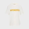 7 For All Mankind Wonder Graphic Tee In White