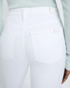 7 For All Mankind No Filter Ultra High Rise Skinny Boot In Clean White -7 For All Mankind Shop 7u413569 clw 3