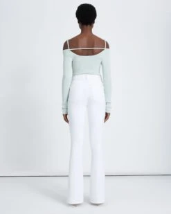 7 For All Mankind No Filter Ultra High Rise Skinny Boot In Clean White -7 For All Mankind Shop 7u413569 clw 4