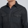 7 For All Mankind Coated Shirt In Black