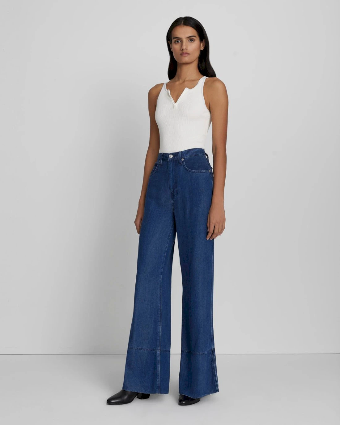 7 For All Mankind Denim Lustre Trouser In Dark Indigo 3 7 For All Mankind Denim Lustre Trouser In Dark Indigo