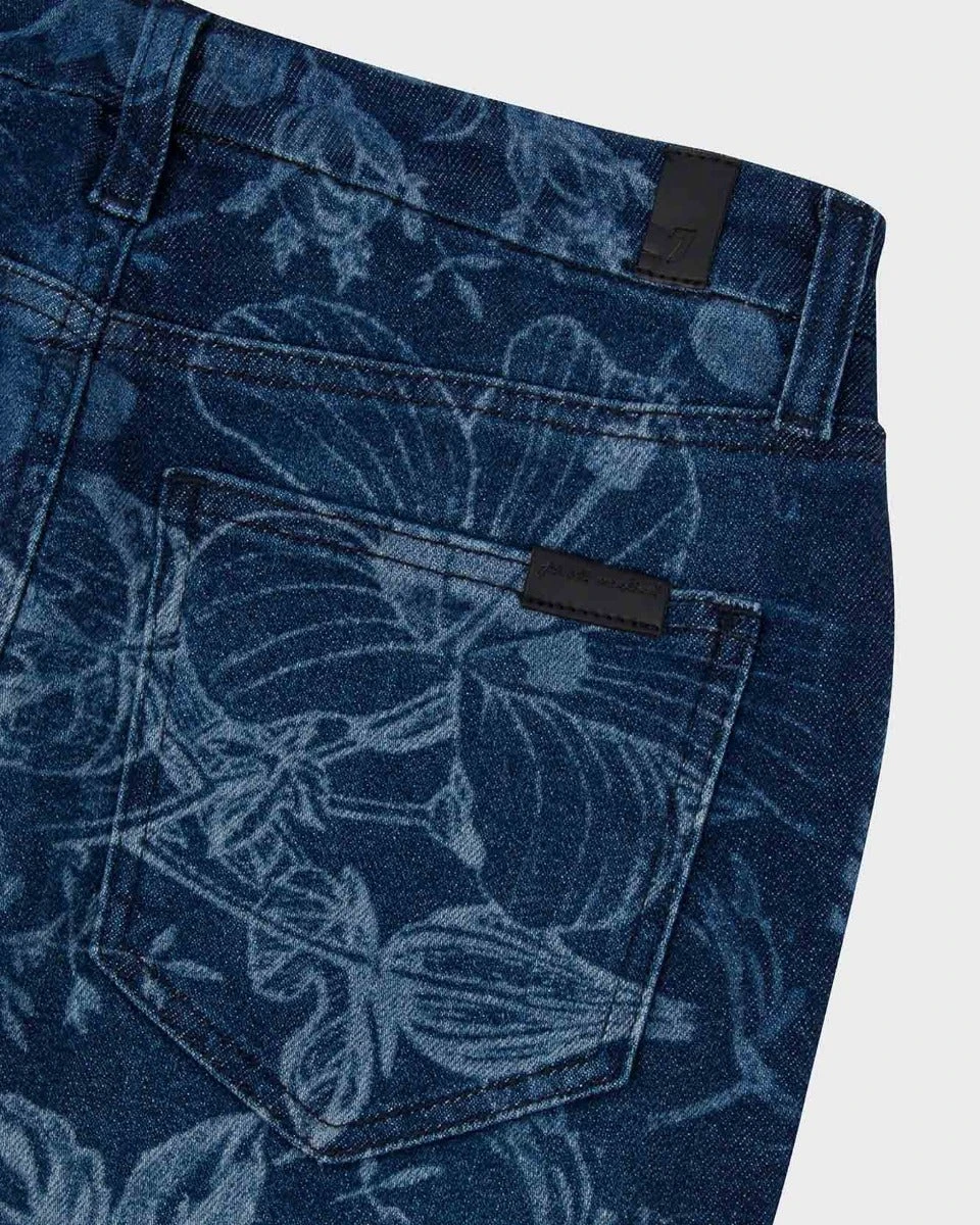 7 For All Mankind Ultra High Rise Skinny Bootcut In Fairytale Floral Indigo 5 7 For All Mankind Ultra High Rise Skinny Bootcut In Fairytale Floral Indigo - Image 3