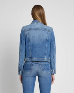 7 For All Mankind Classic Trucker Jacket In Lyme -7 For All Mankind Shop 933f415ca70a1c94cc0e503d4f16f39c