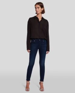 7 For All Mankind Slim Illusion Ankle Skinny In Twilight Blue -7 For All Mankind Shop AU8121467A SXTB 6