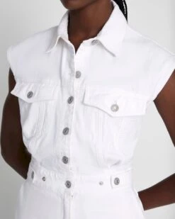 7 For All Mankind Denim Lustre Sleeveless Balloon Jumpsuit In Brilliant White -7 For All Mankind Shop ac50f4c53396c4491789a4459274eb1b