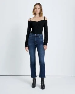 7 For All Mankind Luxe Vintage High Waist Slim Kick In Blueland