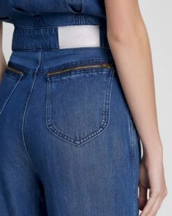 7 For All Mankind Denim Lustre Sleeveless Balloon Jumpsuit In Dark Indigo -7 For All Mankind Shop b5be6083706567faa1e827b71c523062