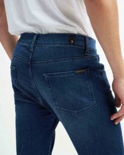 7 For All Mankind Luxe Performance Plus Slimmy Tapered In Mid-Blue -7 For All Mankind Shop ccac1b9ddd89565c57dde77f09979aed