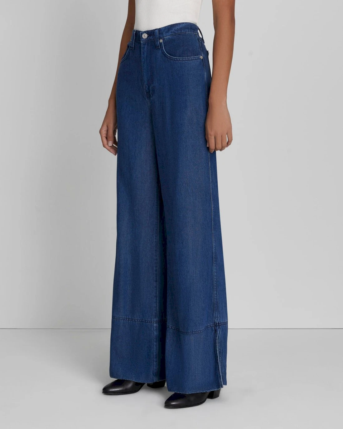 7 For All Mankind Denim Lustre Trouser In Dark Indigo 4 7 For All Mankind Denim Lustre Trouser In Dark Indigo - Image 2