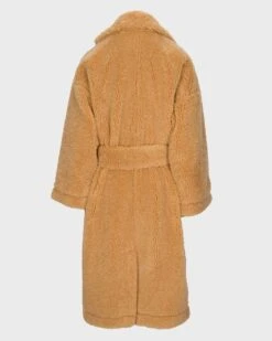 7 For All Mankind Shearling Belted Coat In Light Camel -7 For All Mankind Shop d24770907192d91f7a9a1826a6eb79d1