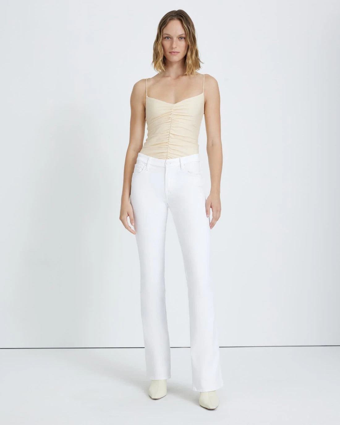 7 For All Mankind Kimmie Bootcut In Clean White 3 7 For All Mankind Kimmie Bootcut In Clean White
