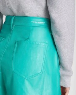 7 For All Mankind Faux Leather Tailored Short In Atlantis -7 For All Mankind Shop dad9351f93ad3d6e19c06f55bfc445bb