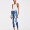 7 For All Mankind Ankle Skinny In Distressed Authentic Light -7 For All Mankind Shop f1d6a05e2469c42b8028116e1e43e62e