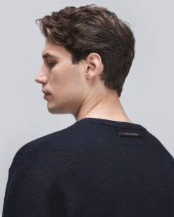 7 For All Mankind Luxe Performance Rib Sweater In Navy -7 For All Mankind Shop f5cf57bebea5821003e0e5302ef1d01f