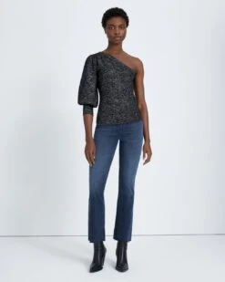7 For All Mankind One Shoulder Sweater In Black Metallic -7 For All Mankind Shop f6c5720e85174e87e1642c180ceb2ca6