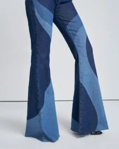 7 For All Mankind Mega Flare Jean In Indigo Swirl Delight -7 For All Mankind Shop fe03c3615f83d86940743b03e04deb07
